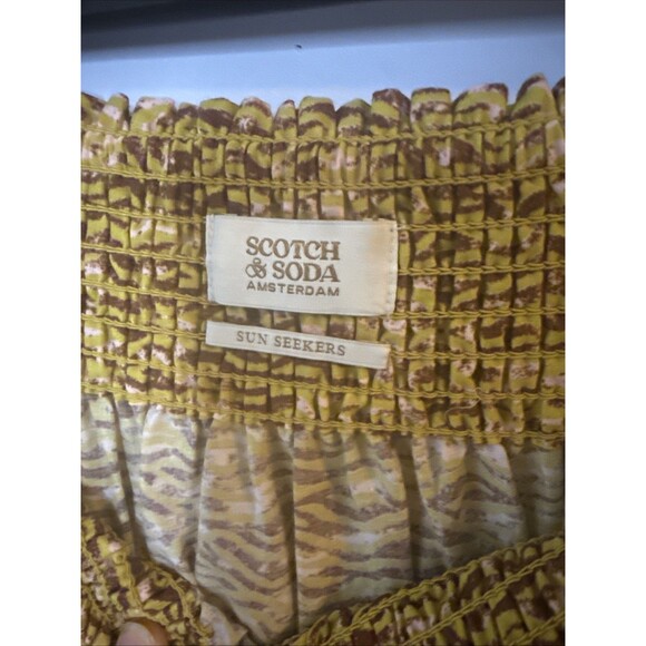 Scotch & Soda Womens Skirt Smocked Tiered‎ Mini Floral Small Feminine Academia - Picture 3 of 8